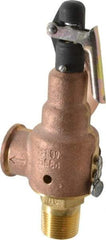 Midwest Control - 3/4" Inlet, 3/4" Outlet, ASME Safety Relief Valve - 150 Max psi, Bronze, 350 Cubic' per Min - Americas Industrial Supply