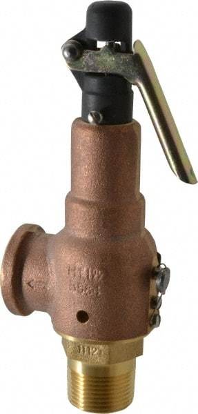 Midwest Control - 1" Inlet, 1" Outlet, ASME Safety Relief Valve - 150 Max psi, Bronze, 625 Cubic' per Min - Americas Industrial Supply