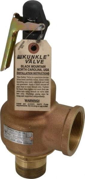 Midwest Control - 1-1/2" Inlet, 2" Outlet, ASME Safety Relief Valve - 150 Max psi, Bronze, 2,496 Cubic' per Min - Americas Industrial Supply