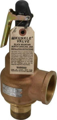 Midwest Control - 1-1/2" Inlet, 2" Outlet, ASME Safety Relief Valve - 150 Max psi, Bronze, 2,496 Cubic' per Min - Americas Industrial Supply