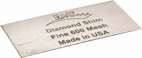 DMT - 2" Long x 1" Wide x 0.006" Thick, Diam ond Sharpening Stone - Rectangle, 600 Grit, Fine Grade - Americas Industrial Supply