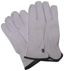 Novax - Class 00 & 0, Size M (8), 10" Long, Grain Goatskin Leather Protector - Natural, Not for Electrical Protection (ASTM F696-02), Wear Over Rubber Insulating Gloves, ASTM F696-02 - Americas Industrial Supply