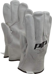 Novax - Class 00 & 0, Size XL (10), 10" Long, Grain Goatskin Leather Protector - Natural, Not for Electrical Protection (ASTM F696-02), Wear Over Rubber Insulating Gloves, ASTM F696-02 - Americas Industrial Supply