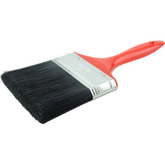 4″ Industrial Varnish Brush, Black Polyester, 2-3/4″ Trim Length, Red Plastic Handle - Americas Industrial Supply