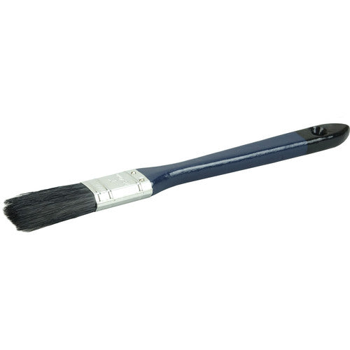 1″ Flat Sash Brush, Black China Bristle, 2″ Trim Length, Blue Foam Handle - Americas Industrial Supply