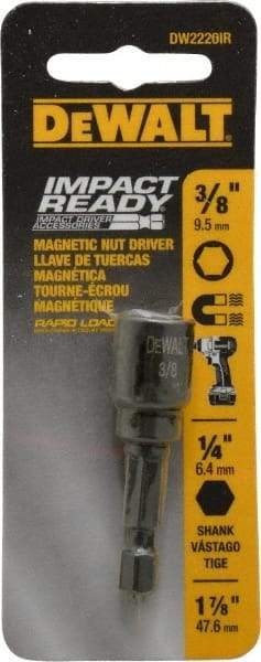 DeWALT - 3/8" Magnetic Nutsetter - 1/4" Hex Drive, 1-7/8" OAL - Americas Industrial Supply