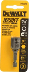 DeWALT - 7/16" Magnetic Nutsetter - 1/4" Hex Drive, 1-7/8" OAL - Americas Industrial Supply