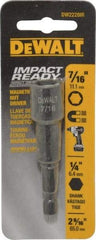 DeWALT - 7/16" Magnetic Nutsetter - 1/4" Hex Drive, 2-9/16" OAL - Americas Industrial Supply