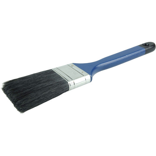 2″ Flat Sash Brush, Black China Bristle, 3″ Trim Length, Blue Foam Handle - Americas Industrial Supply