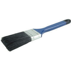 2″ Flat Sash Brush, Black China Bristle, 3″ Trim Length, Blue Foam Handle - Americas Industrial Supply