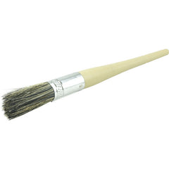 #4 11/16″ Round Sash Brush, Grey Bristle Fill, 2″ Trim Length, Plain Foam Handle - Americas Industrial Supply