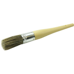 #10 1-1/16″ Round Sash Brush, Grey Bristle Fill, 2-1/4″ Trim Length, Plain Foam Handle - Americas Industrial Supply