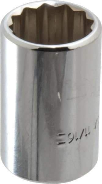 Blackhawk by Proto - 11/16", 1/2" Drive, Standard Hand Socket - 12 Points, 1-1/2" OAL, Chrome Finish - Americas Industrial Supply
