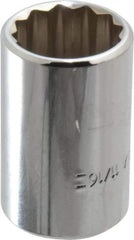 Blackhawk by Proto - 11/16", 1/2" Drive, Standard Hand Socket - 12 Points, 1-1/2" OAL, Chrome Finish - Americas Industrial Supply