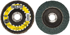 Tru-Maxx - 24 Grit, 5" Disc Diam, 7/8" Center Hole, Type 29 Zirconia Alumina Flap Disc - 12,200 Max RPM, Arbor Attaching System, Coated - Americas Industrial Supply