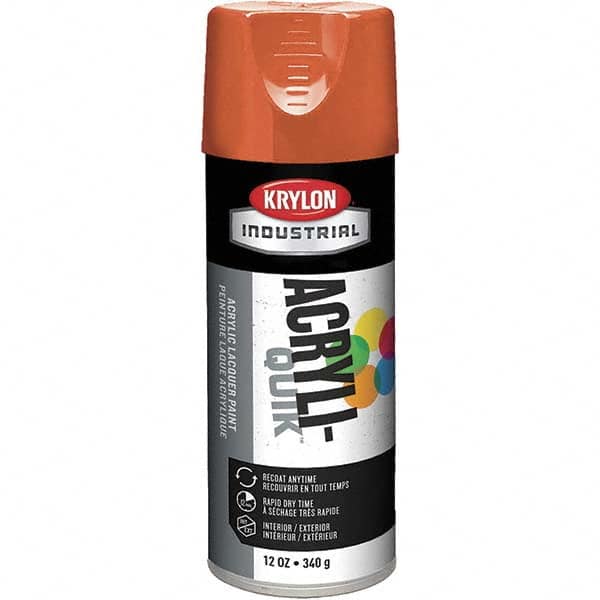 Krylon - Pumpkin Orange, Gloss, Aerosol Spray Paint - 15 to 20 Sq Ft per Can, 12 oz Container - Americas Industrial Supply