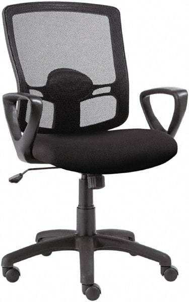 ALERA - 23-5/8" High Office/Managerial/Executive Chair - 20" Wide x 19" Deep, Fabric Mesh Seat, Black - Americas Industrial Supply