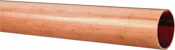 Mueller Industries - 2' Long, 1-1/8" OD x 1" ID, Grade C12200 Copper Water (M) Tube - 0.035" Wall Thickness, 0.464 Ft/Lb - Americas Industrial Supply