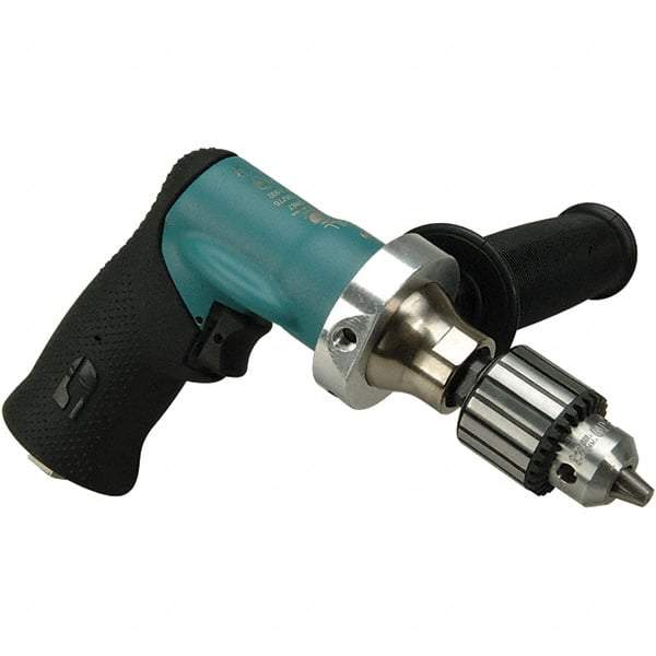 Dynabrade - 3/8" Keyed Chuck - Pistol Grip Handle, 500 RPM, 0.4 hp, 90 psi - Americas Industrial Supply