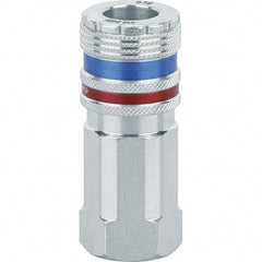 Dynabrade - Female NPT Pneumatic Hose Coupler - Steel/Brass, 3/8" Body Diam - Americas Industrial Supply