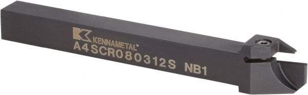 Kennametal - A4SC, Right Hand Cut, 28mm Max Workpc Diam, A4 G0200.. Insert, Indexable Cutoff Toolholder - 14.5mm Max Depth of Cut, 12.7mm Shank Width, 12.7mm Shank Height, 114.3mm OAL - Americas Industrial Supply