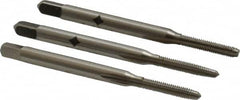 Cleveland - #3-56 UNF, 3 Flute, Bottoming, Plug & Taper, Bright Finish, High Speed Steel Tap Set - Right Hand Cut, 1-13/16" OAL, 1/2" Thread Length - Americas Industrial Supply