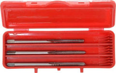 Cleveland - #6-32 UNC, 3 Flute, Bottoming, Plug & Taper, Bright Finish, High Speed Steel Tap Set - Right Hand Cut, 50.8mm OAL, 0.38" Thread Length - Americas Industrial Supply