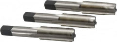 Cleveland - 11/16-16 UNF, 4 Flute, Bottoming, Plug & Taper, Bright Finish, High Speed Steel Tap Set - Right Hand Cut, 4.031" OAL, 1.09" Thread Length - Americas Industrial Supply