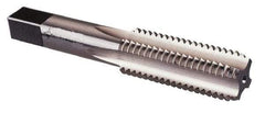 Interstate - 1-9/16 - 18 UNEF 3B 6 Flute Bright Finish High Speed Steel Straight Flute Standard Hand Tap - Bottoming, Right Hand Thread, 5" OAL, H4 Limit, Oversize - Americas Industrial Supply