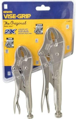 Irwin - 2 Piece Locking Plier Set - Comes in Display Card - Americas Industrial Supply