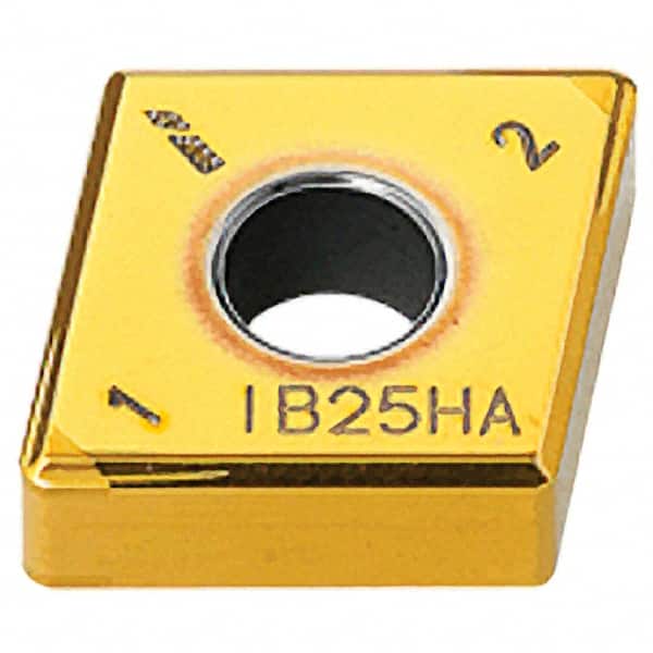 Iscar - CNGG432 M4HF Grade IB25HA PCBN Turning Insert - AlTiN Finish, 80° Diamond, 1/2" Inscr Circle, 3/16" Thick, 1/32" Corner Radius - Americas Industrial Supply