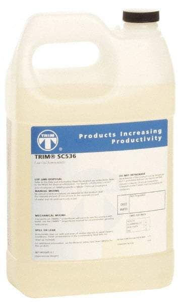 Master Fluid Solutions - Trim SC536, 1 Gal Bottle Cutting & Grinding Fluid - Semisynthetic, For Drilling, Reaming, Tapping - Americas Industrial Supply