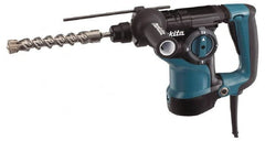 Makita - 120 Volt 1-1/8" SDS Plus Chuck Electric Rotary Hammer - 0 to 4,500 BPM, 0 to 1,100 RPM, Reversible - Americas Industrial Supply