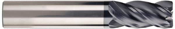 SGS - 9/16", 4 Flute, Single End, Solid Carbide, 0.03" Corner Radius End Mill - 3-1/2" OAL, Right Hand Flute, 1-1/8" LOC, Right Hand Cut - Americas Industrial Supply