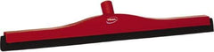 Vikan - 24" Foam Rubber Blade Bench Squeegee - Double Edge, Red, Plastic Holder - Americas Industrial Supply