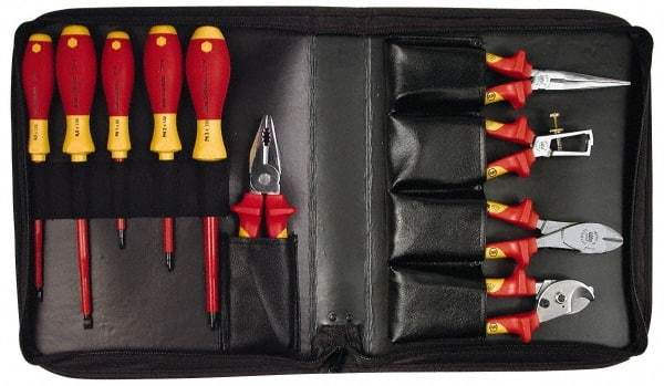 Wiha - 10 Piece Insulated Hand Tool Set - Comes in Tool Box - Americas Industrial Supply