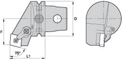 Kennametal - Right Hand Cut, Size KM63, CN.. Insert Compatiblity, External Modular Turning & Profiling Cutting Unit Head - 38mm Ctr to Cutting Edge, 60mm Head Length, Through Coolant, Series Kenloc - Americas Industrial Supply