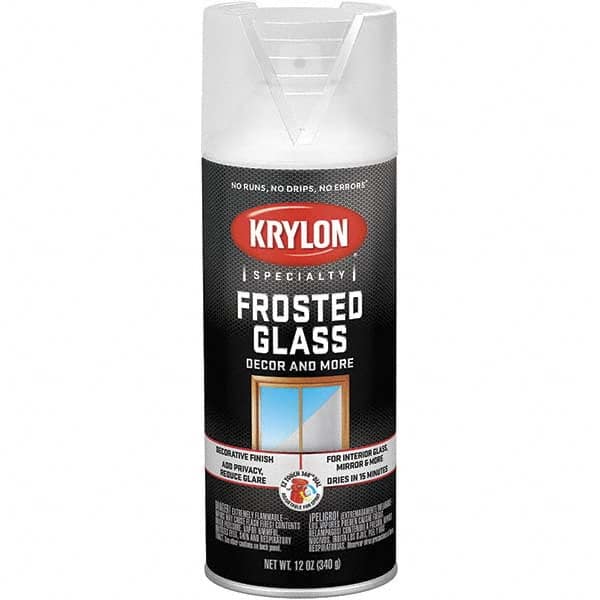 Krylon - Frosted Glass (Color), Frosted, Glass Frosting Spray Paint - 12 oz Container - Americas Industrial Supply