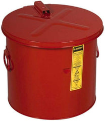 Justrite - 8 Gallon Capacity, Coated Steel, Red Dip Tank - 14-1/4 Inch High x 15-5/8 Inch Diameter, Includes Fusible Link - Americas Industrial Supply