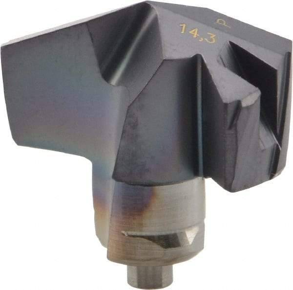 Iscar - Series ICP-2M, 0.563" Diam Grade IC908 140° Replaceable Drill Tip - Carbide, TiAlN Finish, 14 Seat Size, Through Coolant - Americas Industrial Supply