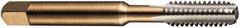DORMER - M9x0.75 Metric Fine 6H 3 Flute Bright Finish High Speed Steel Straight Flute Machine Tap - Bottoming, Right Hand Thread, 72mm OAL, 16mm Thread Length, Oversize - Americas Industrial Supply
