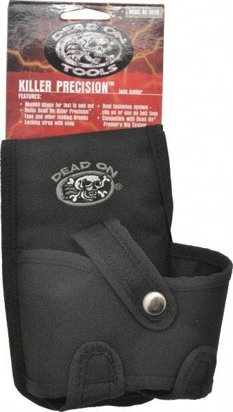 Dead On - 1 Pocket Tape Measure Holster - Polyester, Black, 5" Wide x 7" High - Americas Industrial Supply