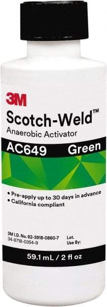 3M - 2 Fl Oz, Green Adhesive Activator - For Use with Threadlockers, Pipe Sealants, Retaining Compounds, Gasket Makers - Americas Industrial Supply