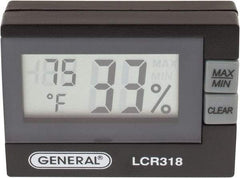 General - 14 to 140°F, 10 to 99% Humidity Range, Thermo-Hygrometer - 5% Relative Humidity Accuracy, 0.1% RH, 0.1° Temp Resolution - Americas Industrial Supply