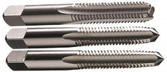 Hertel - #0-80 UNF, 2 Flute, Bottoming, Plug & Taper, Bright Finish, High Speed Steel Tap Set - 1-5/8" OAL, 2B/3B Class of Fit - Americas Industrial Supply