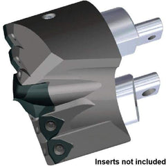 Kennametal - Series KSEM Plus, 3-1/8" Diam Grade A1 140° Replaceable Drill Tip - Steel, Uncoated, 8 Seat Size, Through Coolant - Americas Industrial Supply