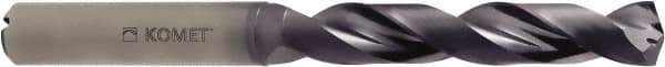 Komet - 11.5mm 140° Solid Carbide Jobber Drill - TiAlN Finish, Right Hand Cut, Spiral Flute, Straight Shank, 118mm OAL - Americas Industrial Supply