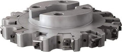 Seco - Shell Mount Connection, 1.26" Cutting Width, 2.402" Depth of Cut, 10" Cutter Diam, 2-1/2" Hole Diam, 7 Tooth Indexable Slotting Cutter - R335.25 Toolholder, XNHQ, LNHQ Insert, Right Hand Cutting Direction - Americas Industrial Supply
