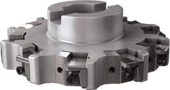 Seco - Shell Mount Connection, 0.63" Cutting Width, 1.579" Depth of Cut, 6" Cutter Diam, 1-1/2" Hole Diam, 10 Tooth Indexable Slotting Cutter - R335.25 Toolholder, XNHQ, LNHQ Insert, Right Hand Cutting Direction - Americas Industrial Supply