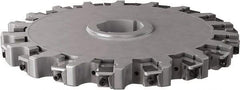 Seco - Arbor Hole Connection, 0.63" Cutting Width, 4.461" Depth of Cut, 315mm Cutter Diam, 2.3622" Hole Diam, 18 Tooth Indexable Slotting Cutter - 335.25 Toolholder, XNHQ, LNHQ Insert, Right Hand Cutting Direction - Americas Industrial Supply